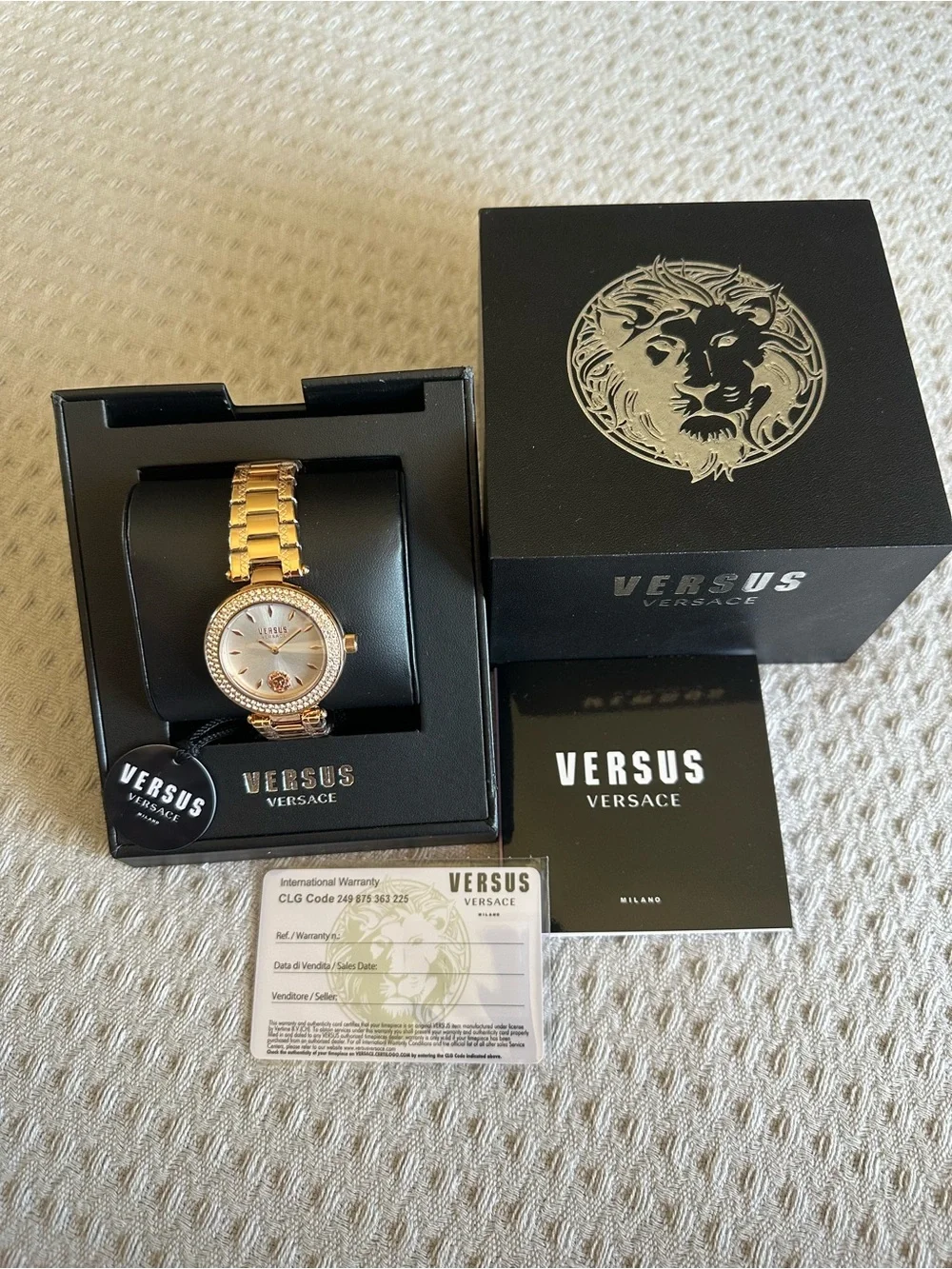 Versus Versace Brick Lane Stainless Steel & Pavé Crystal Bracelet Watch